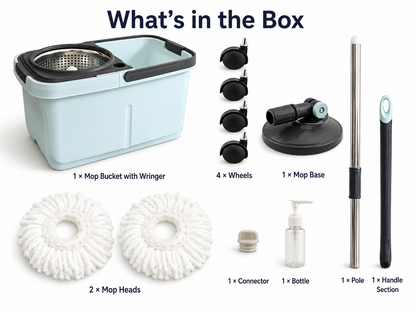 360 Spin Mop + Bucket Set Magic Mop Rotate Spinning Microfiber Mop