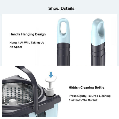 360 Spin Mop + Bucket Set Magic Mop Rotate Spinning Microfiber Mop