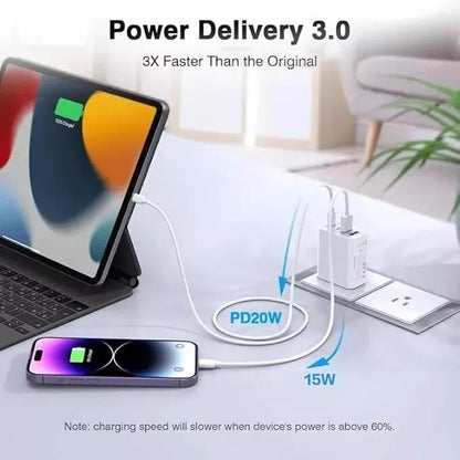 55W DUAL USB C PD Fast Charging Wall  Adapter