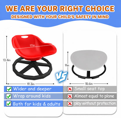 Kids Sensory Spinning Chair Red