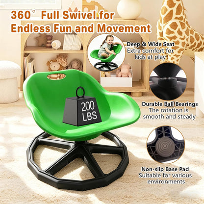Kids Sensory Spinning Chair Green