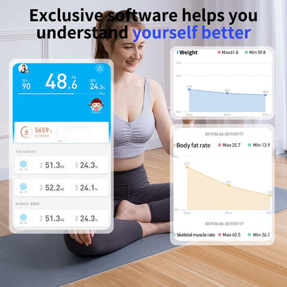 Digital Bathroom Scale Body Weight Scale White