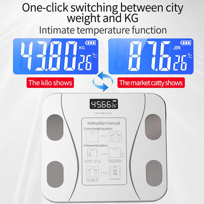 Digital Bathroom Scale Body Weight Scale White