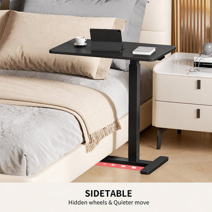 Overbed Bedside Table Black