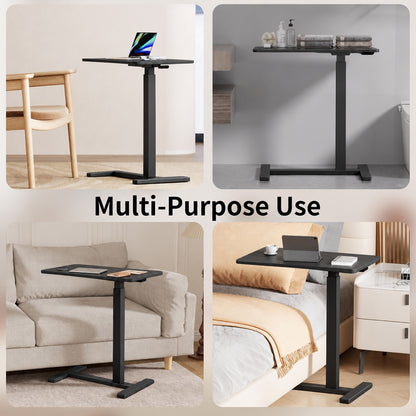 Overbed Bedside Table Black