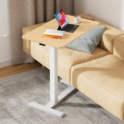 Overbed Bedside Table Off White