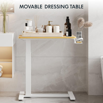 Overbed Bedside Table with Pneumatic Height Adjustment