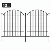10 Pack Metal Garden Barrier Fence Animal Fence Panels,Garden Border