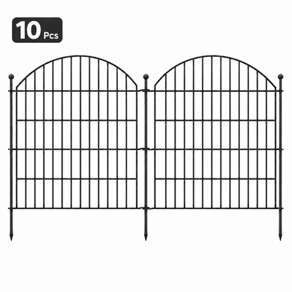 10 Pack Metal Garden Barrier Fence Animal Fence Panels,Garden Border