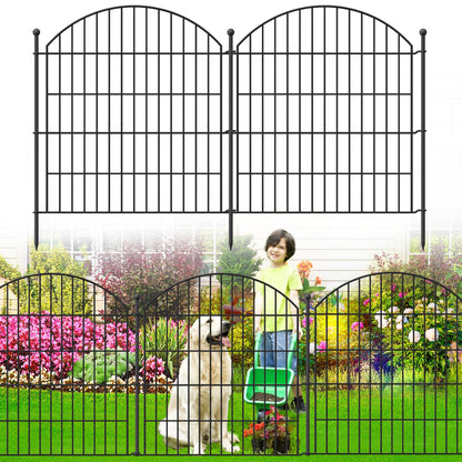 10 Pack Metal Garden Barrier Fence Animal Fence Panels,Garden Border