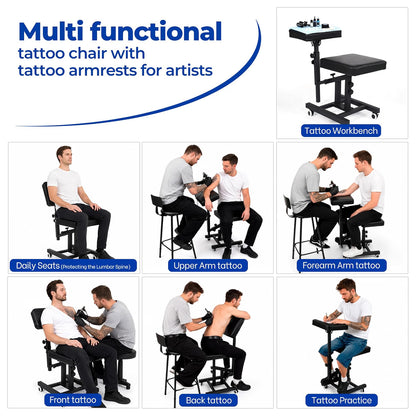 Tattoo Chairs with Adjustable Armrest