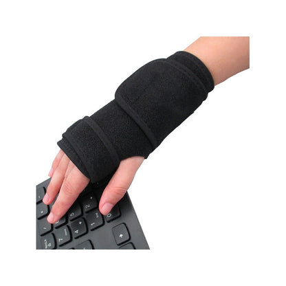 Wrist support right hand black colour with steel plate detail