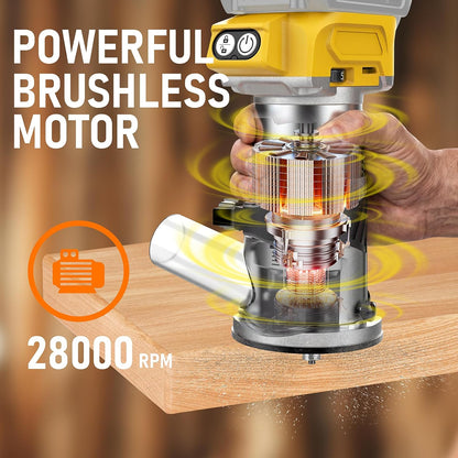 Cordless Power Router Compatible with Dewalt