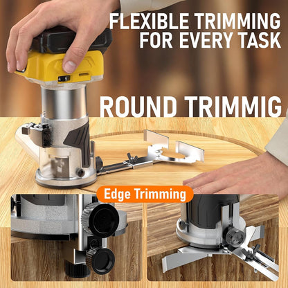 Cordless Power Router Compatible with Dewalt