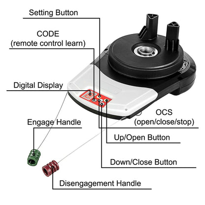 Garage Door Opener 800N Roller Door Opener with 2 Remotes