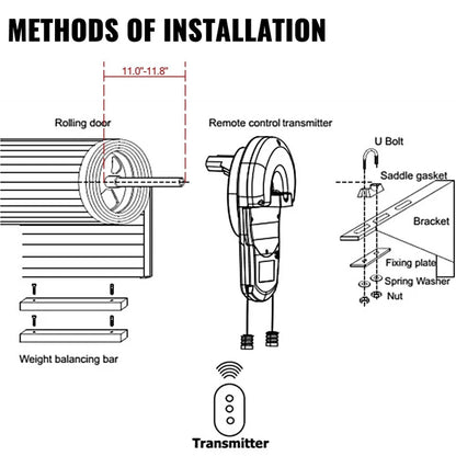 Garage Door Opener 800N Roller Door Opener with 2 Remotes
