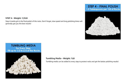 KomeStone Rock Tumbler Grits Kit 4 Lbs