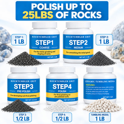 KomeStone Rock Tumbler Grits Kit 4 Lbs