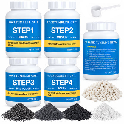 KomeStone Rock Tumbler Grits Kit 4 Lbs