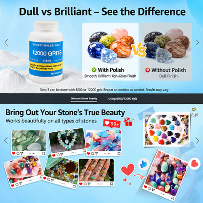 KomeStone Rock Tumbler Grits Kit 10 Lbs
