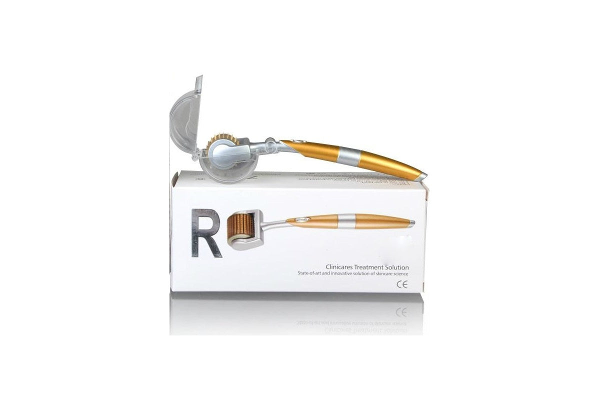 Side view of derma roller 05mm with ergonomic handle