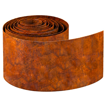 Garden Edging Flexible Rusty Metal Landscape Border - 5m