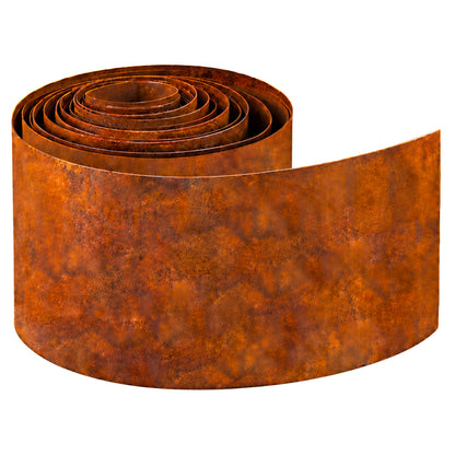 Garden Edging Flexible Rusty Metal Landscape Border - 10m