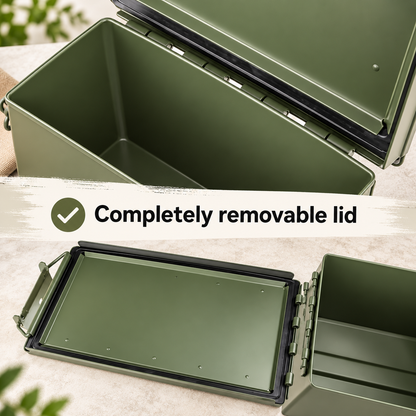 Metal Ammo Tin Case Storage Box