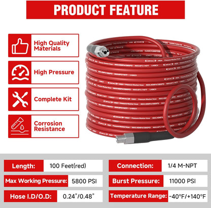 Sewer Jetter Kit for Pressure Washer 30M
