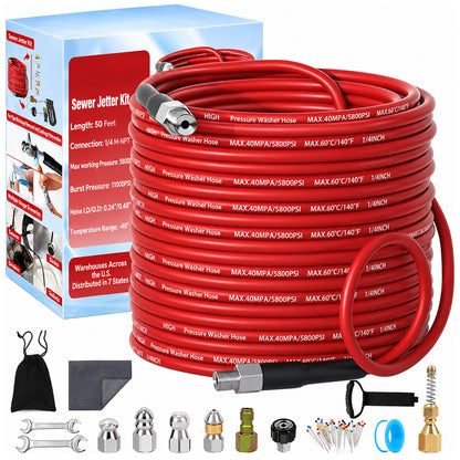 Sewer Jetter Kit for Pressure Washer 30M