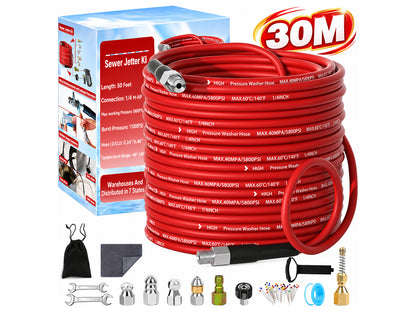 Sewer Jetter Kit for Pressure Washer 30M