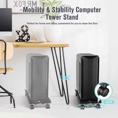 Adjustable Heavy-Duty PC Tower Stand