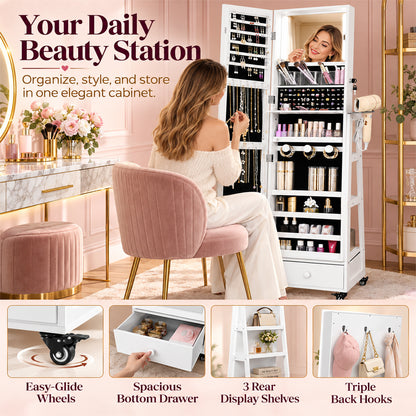 Jewellery Cabinet Armoire Storage Shelf