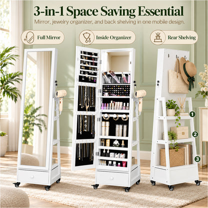 Jewellery Cabinet Armoire Storage Shelf