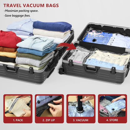 12 Pack Vacuum Storage Bags with Pump