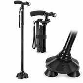 Folding Cane with Led Light, Adjustable Canes and Walking Sticks for Arthritis Disabled and Elderly