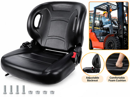 Adjustable Universal Forklift Seat Tractor Diggers Chair Backrest