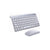 Wireless keyboard and mouse set in silver white colour