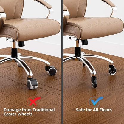 5 Pack Wood Safe Office Chair Wheels Replacement