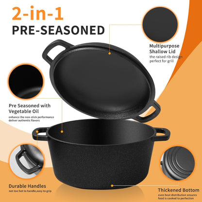 Cast Iron Dutch Oven Sourdough Bread Baking Set