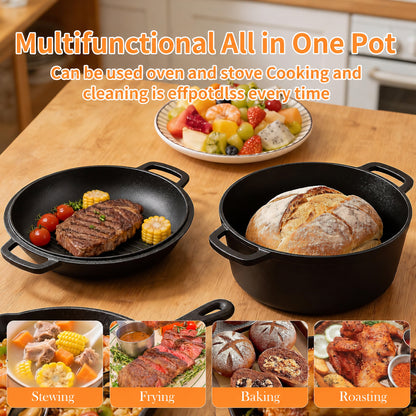 Cast Iron Dutch Oven Sourdough Bread Baking Set
