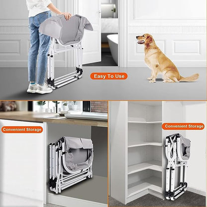Dog Bath tub Elevated & Foldable Space Saving Pet Shower Station