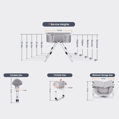 Dog Bath tub Elevated & Foldable Space Saving Pet Shower Station