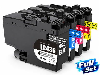 Compatible LC436XL Brother Ink Cartridges for Printers: MFC-J4440DW MFC-J4540DW