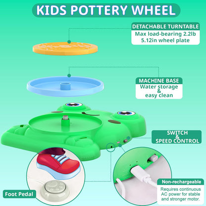 Frog Pottery Wheel for Kids