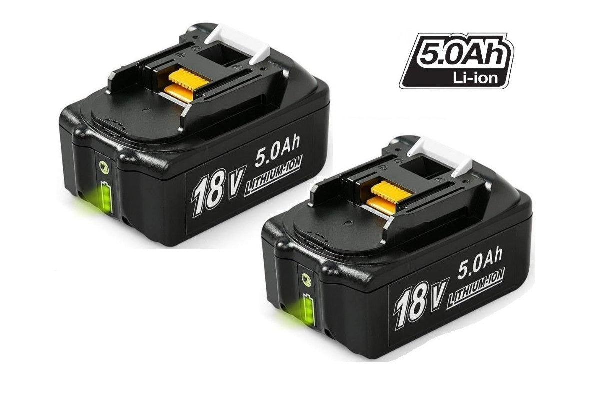 Side angle of Makita 18V 5Ah replacement battery pack