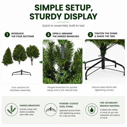 7ft Premium Artificial Slim Christmas Tree - (210cm)