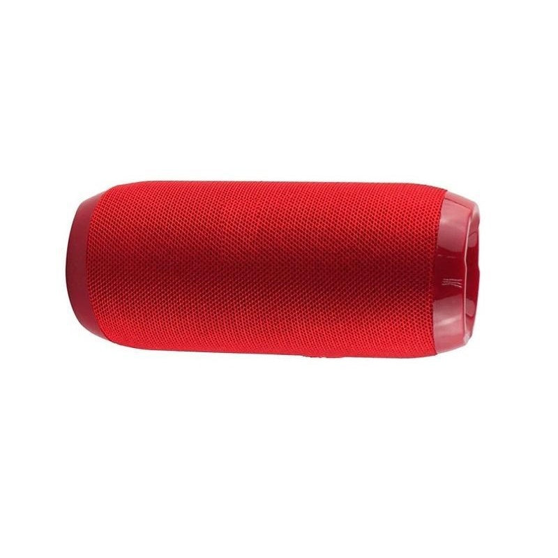 Wireless Bluetooth speaker red front view showing speaker grille