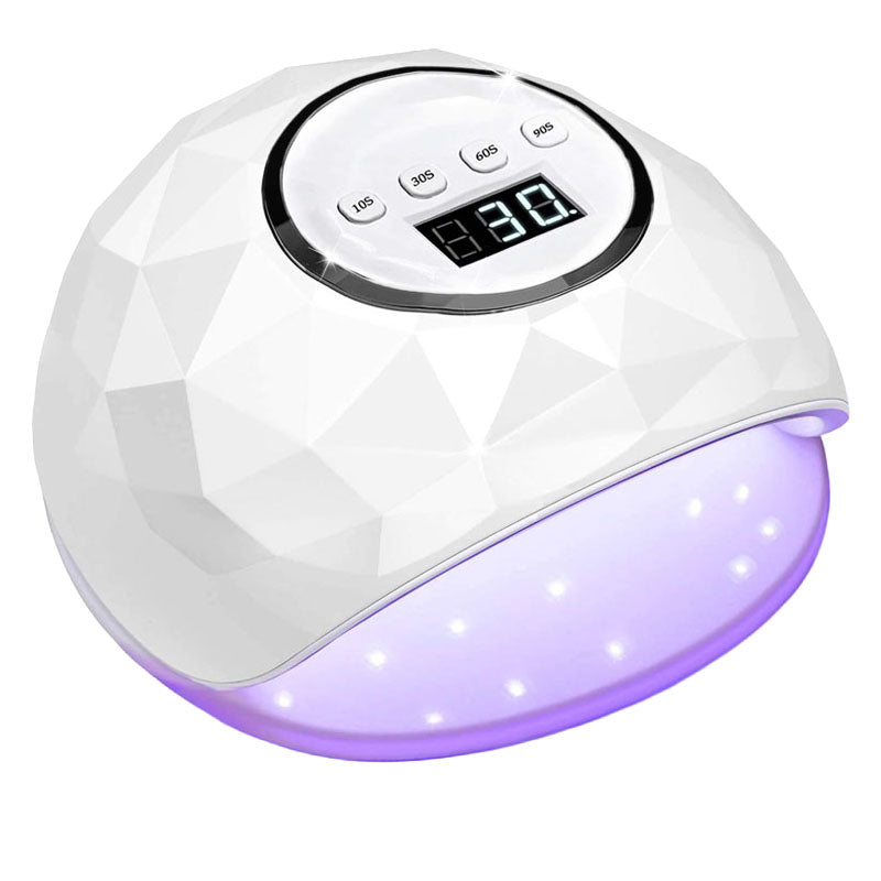 72W UV LED nail lamp nail dryer showing front view in white