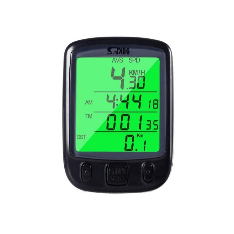 Bike speedometer odometer showing current speed on LCD screen